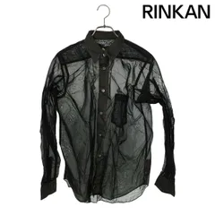 ブラックコムデギャルソン  20AW  1F-B022 AD2020しわ加工シアー長袖シャツ メンズ Mのサムネイル