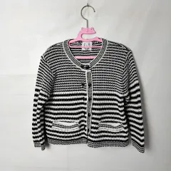 キッズ ストライプ ニット ショートジャケット 120 (9-10y)