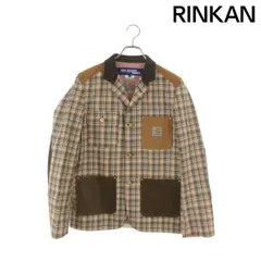 コムデギャルソンジュンヤワタナベマン COMME des GARCONS JUNYA WATANABE MAN ×カーハート Carhartt  WA-J118 AD2017チェック柄テーラードジャケット メンズ XS コムデギャルソンジュンヤワタナベマン ×カーハート Carhartt WA-J118