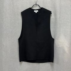 25SS スピックアンドスパン リネンブレンドツイードベスト Vネック