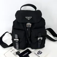 完了 PRADA プラダ 三角ロゴ ナイロン バックパック スモール ブラック