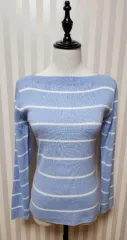 新品) ストライプ薄いTシャツ
