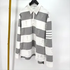 4サイズ トム・ブラウン 斜めボーダー PK 長袖 カラーTシャツ Tシャツ (MJP073E)のサムネイル