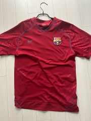希少】ナイキ FCバルセロナ Tシャツ ロナウジーニョ 背番号10 M 赤