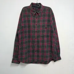 3L 105-110) CHAPS POLO RALPH LAUREN チェックシャツ ダークグリーン