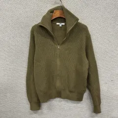 ユニクロ ニット ジップアップ L M15785