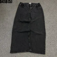 H&M ブラック ウォッシュ ワイド デニムパンツ 0418