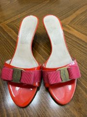 Salvatore Ferragamo ヴァラ サンダル ピンク - メルカリ