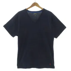 ポロ ラルフローレン POLO RALPH LAUREN Tシャツ Vネック ポニー刺繍 半袖 コットン ネイビー 紺 LL