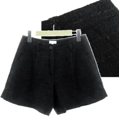 マッキントッシュフィロソフィー MACKINTOSH PHILOSOPHY ツイードショートパンツ H5R02-410-29 タック 日本製 起毛 ウール混 ネイビー 濃紺 36のサムネイル