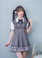 ミシェルマカロン ボウタイシャツドッキングワンピ - メルカリ