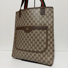 GUCCI plus GG シェリーライン トートバッグ ヴィンテージ ブラウン