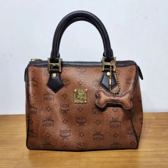 MCM ボストンバッグ ゴルフ 大容量 二層式 ヴィセトス ホワイト