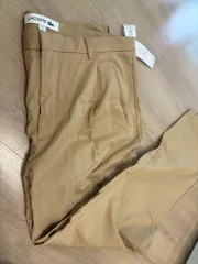 ラコステ ベージュ コットン パンツ US42 新品 オーバーサイズ
