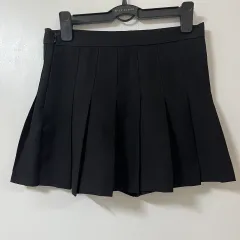 ブラック プリーツ ミニスカート