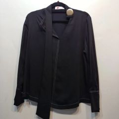極美品】セオリーリュクス LIFT VIVIAN ブラウス リボン 40 紺 - メルカリ