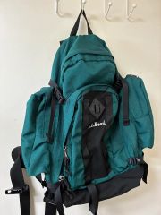 極美品 LLBeanヴィンテージ オールレザー リュック 茶 ロゴ型押し