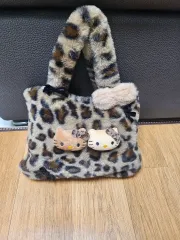ハローキティ ヒョウ柄 ファー バッグ トートバッグ