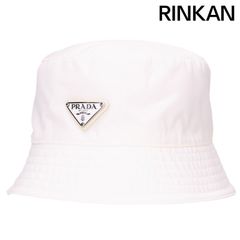 PRADA リナイロン ハット ハンチング 帽子 三角ロゴ ブラック メンズ L