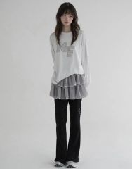 試着のみ HOLIDAY RUFFLE KNIT MINI SKIRT ネイビー - メルカリ