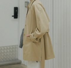 fosie フォシー スタンドカラーミドルコート ベージュ - メルカリ