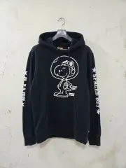 リーバイス x ピーナッツ コラボ スヌーピー スペース ドッグ ブラック フーディー L