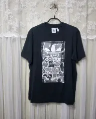 アディダス ブラック カモフラ 半袖 Tシャツ