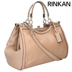 COACH コーチ がま口 レザー トートバッグ ハンドバッグ ブラウン 保存
