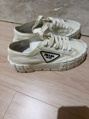 新品】PRADA プラダ スエード スニーカー ベージュ 37.5 付属品完備 