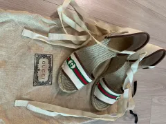 グッチ エスパドリーユ ウエッジヒール サンダル