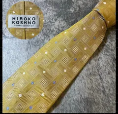 HIROKO KOSHINO ゴールド シルク ネクタイ[MSE969]のサムネイル