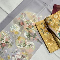 G4⭐️美品　正絹　総刺繍　袋帯　6通柄　金通　逸品 G4⭐️美品 正絹 総刺繍 袋帯 6通柄 金通 逸品 - メルカリ