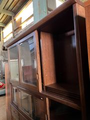 zaki_12pro様専用【断捨離】木製ガラス扉収納キャビネット - メルカリ