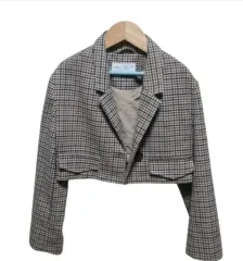 ZARA ザラ CHECK クロップド ブレーザー ジャケット 120のサムネイル
