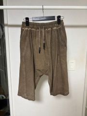 rickowens ドローストリング サルエルハーフパンツ ブラウン S - メルカリ