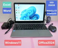 初期設定不要★CHUWI Celeron N4020 1.1GHz 8GB SSD256GB Windows11 Office2024 エクセル ワード 14.1インチ ノートパソコン★のサムネイル