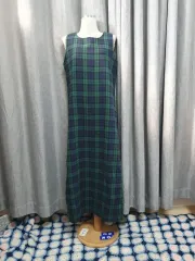 グリーンチェック マキシ ONE PIECE