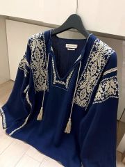 ISABEL MARANTレース刺繍長袖ブラウス - メルカリ