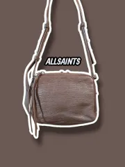 ALLSAINTS オールセインツ ラムスキン スクエア クロスバック ブラウン /0421のサムネイル