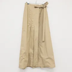 CELINE セリーヌ フィービー期 ラップスカート プリーツ 巻き コットン ベージュ フランス製 レディース 34 b01303のサムネイル