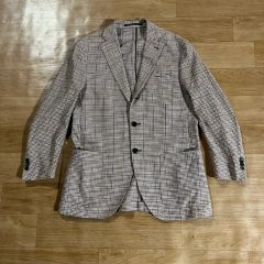 麻100% BOGLIOLI DOVER 春夏 ジャケット ウインドウペーン46 - メルカリ