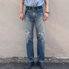 リーバイスビンテージ LVC 55 501 W34 セルフリペア デニム 雰囲気 