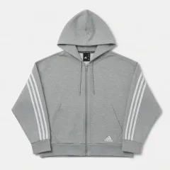 M ADIDAS アディダス クロップド フード ジップアップ