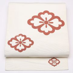 V3210 ○高級 正絹 塩瀬 刺繍 名古屋仕立て 名古屋帯 - メルカリ