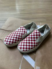 ブ*ー様 vault by vans バンス ボルト 赤チェッカースリッポン ダ 