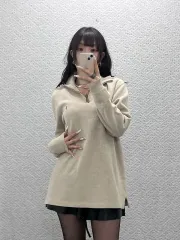 ポロ ラルフローレン ヴィンテージモダンカジュアル オートミール ハーフジップ ニット L C10940