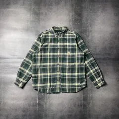 Carhartt カーハート ヴィンテージ グリーン CHECK 起毛 シャツ ワークジャケット A00833のサムネイル