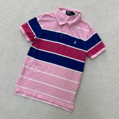 polo ralph lauren yokosquad swag y2k 短丈 Polo Ralph Lauren ポロシャツ ピンク 短丈 swag y2k - メルカリ