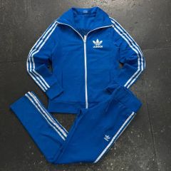 adidas ジャージセットアップ 希少90s 紺✖️赤 ロゴポイント - メルカリ