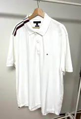 トミーヒルフィガー 白 半袖 ポロTシャツ XXL -115-120 a-2